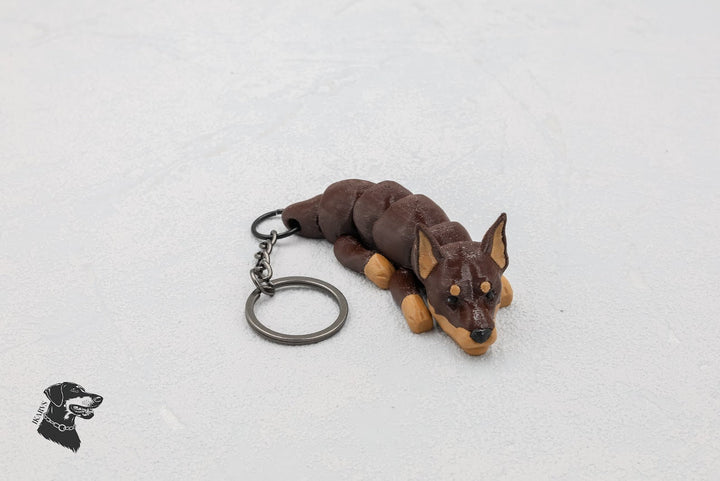 Breloczek Doberman brązowy kopiowany | IKARVS