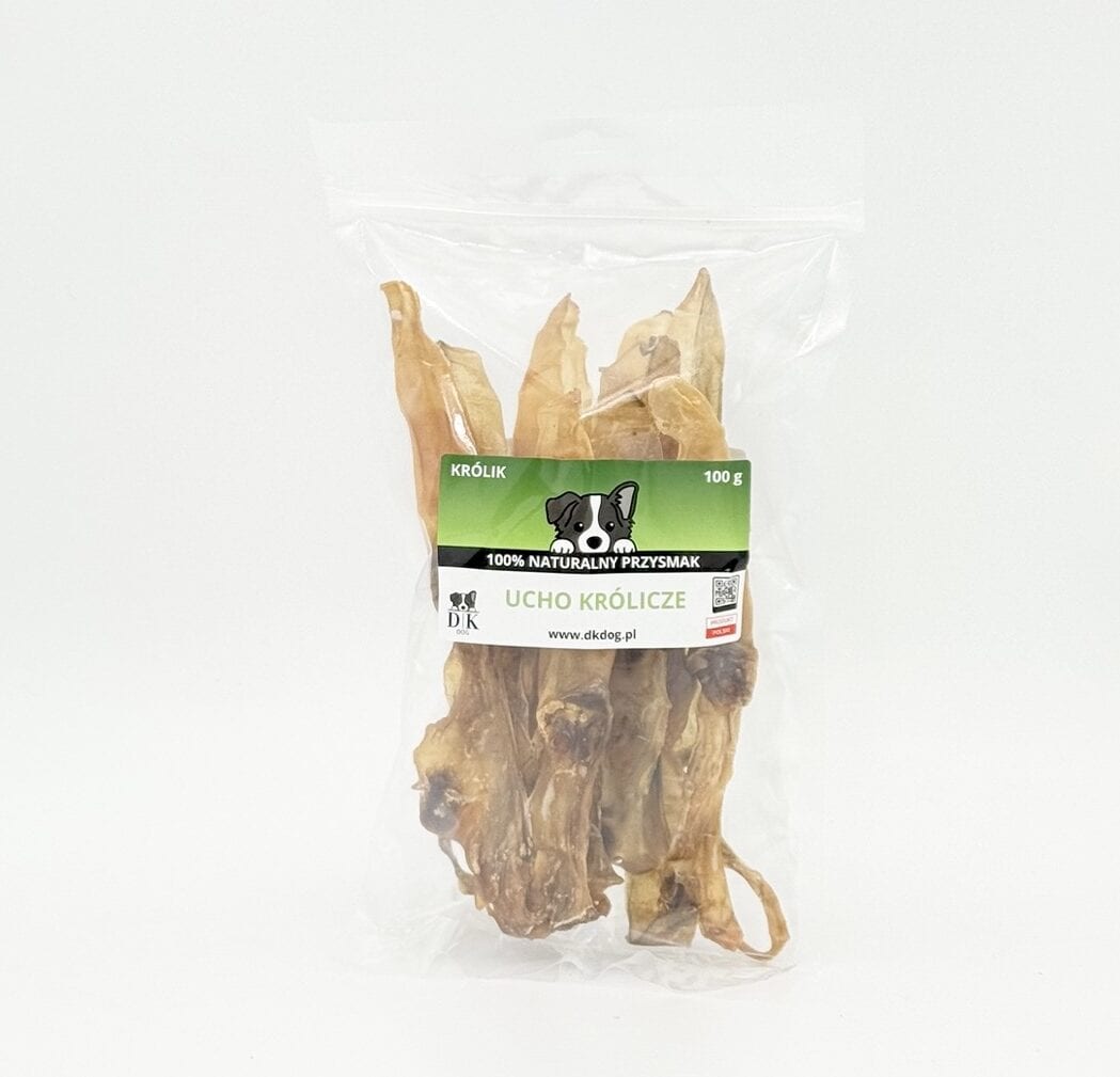 Ucho Królicze DK Dog 100g – opakowanie