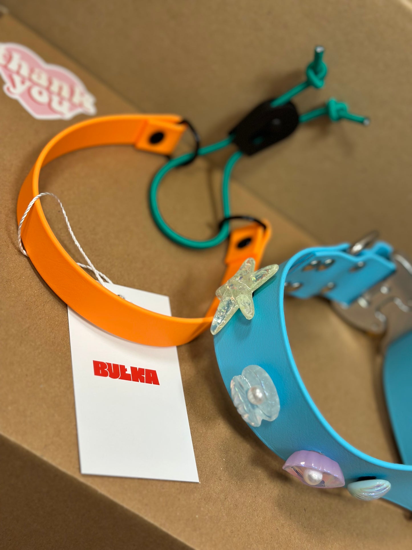 Personalizowana obrożą Biothane 38mm z oryginalną klamrą Cobra i pinami