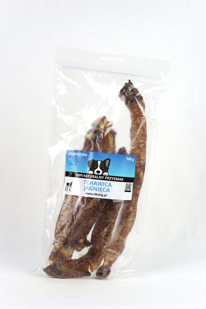 DK Dog Tchawica Jagnięca 100g – naturalny przysmak dla psa