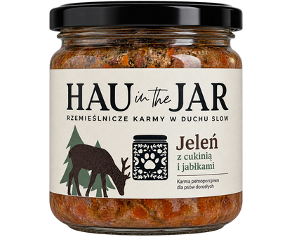Hau in the Jar – Jeleń z cukinią i jabłkami 350g