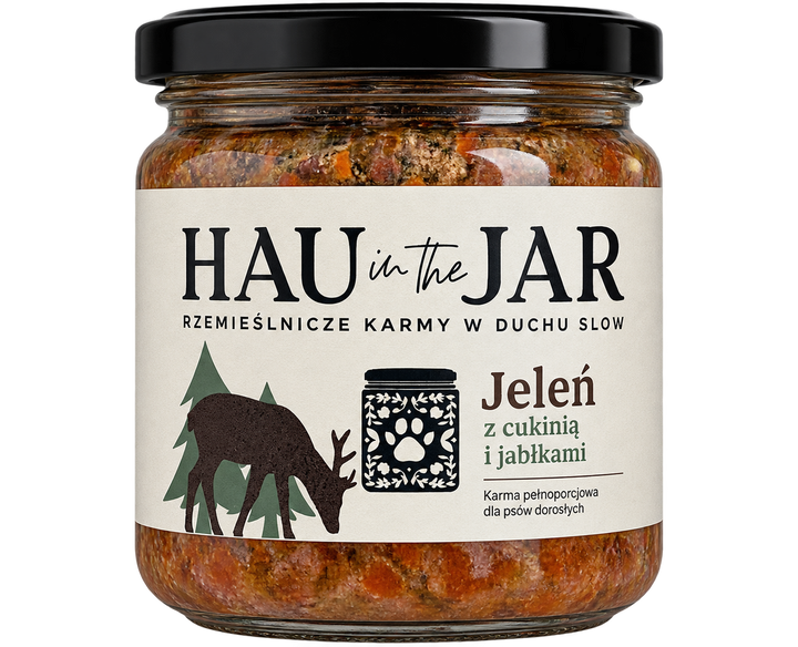 Hau in the Jar – Jeleń z cukinią i jabłkami 350g