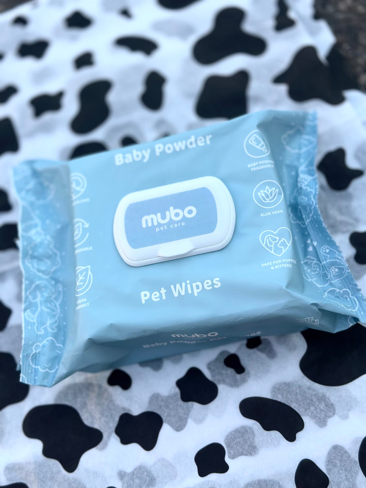 MUBO Chusteczki Mokre dla Zwierząt – Baby Powder 100szt