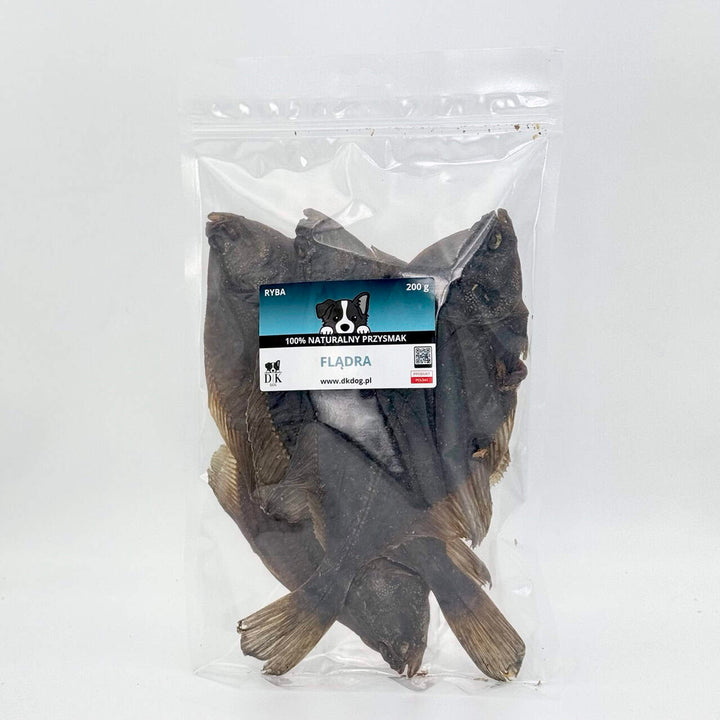 DK DOG Flądra Suszona – Naturalny Przysmak dla Psa 200g