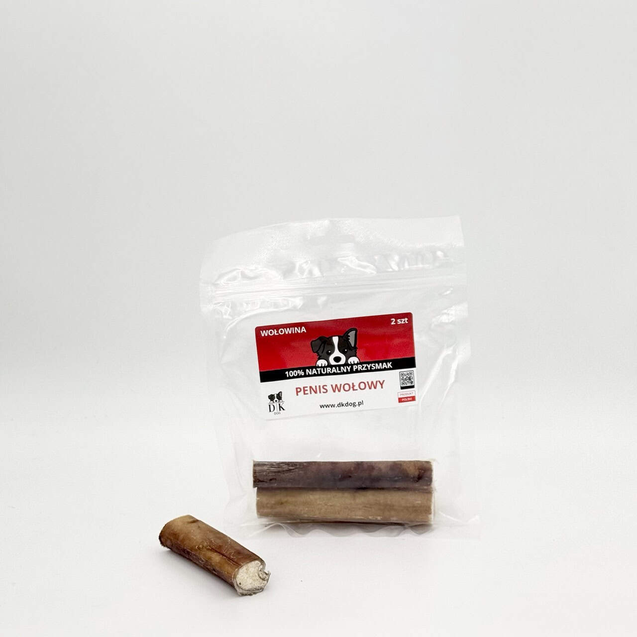 DK Dog Penis Wołowy 12cm – naturalny przysmak dla psa z wołowiny, 2 szt