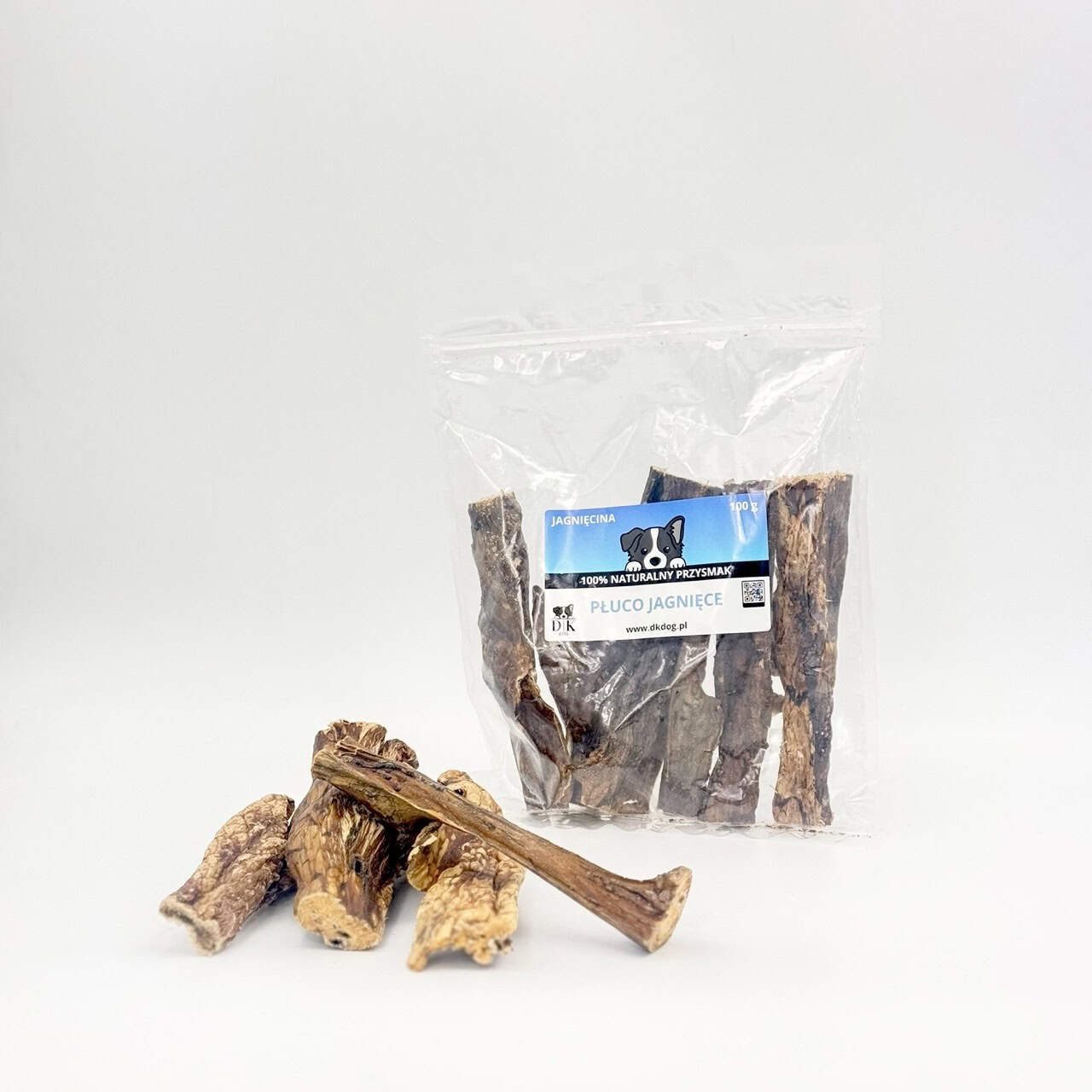 DK Dog Płuco Jagnięce 100g – naturalny przysmak dla psa