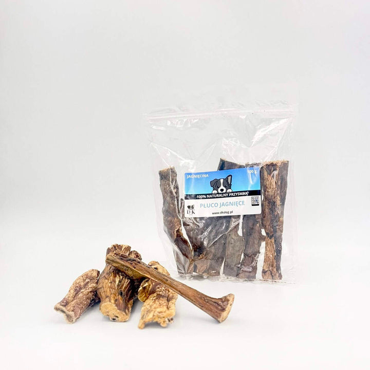 DK Dog Płuco Jagnięce 100g – naturalny przysmak dla psa
