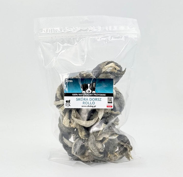 DK Dog Skóra Dorsz Ringo 150g  – naturalny przysmak dla psa