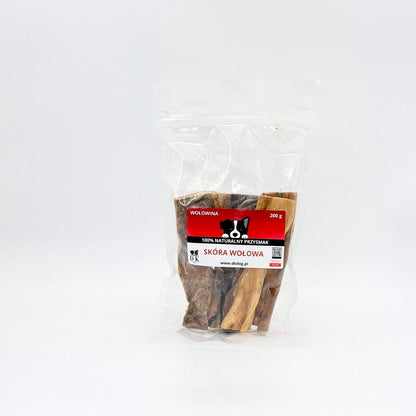 Skóra Wołowa DK Dog 200g – naturalny gryzak dla psa, opakowanie